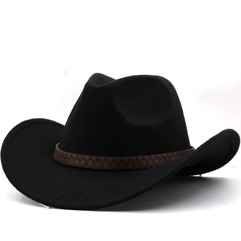 NIALL Men's Felt Cowboy Hat in Black