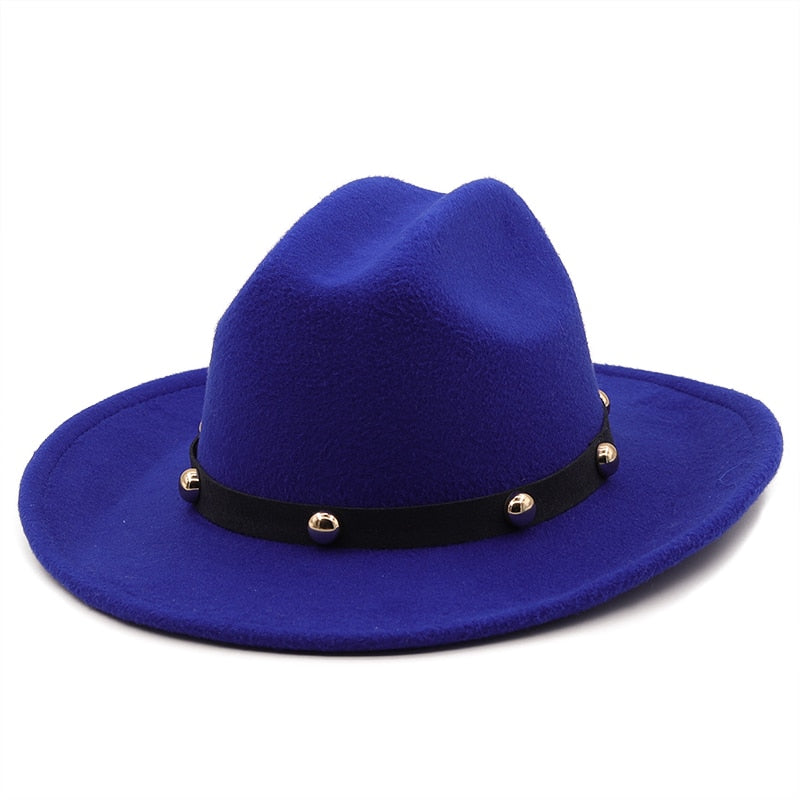 YAHARA Fedora Hat in Blue