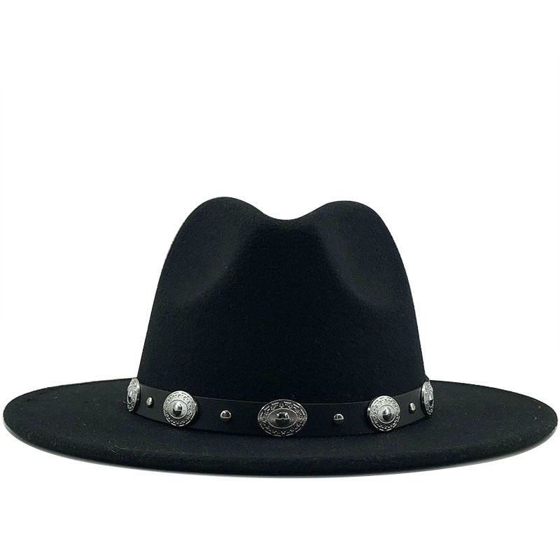 FERDINAND Men's Felt Fedora Hat in Black
