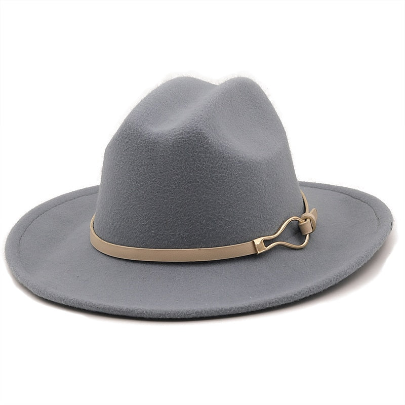 EDMUND Men's Felt Fedora Hat in Grey