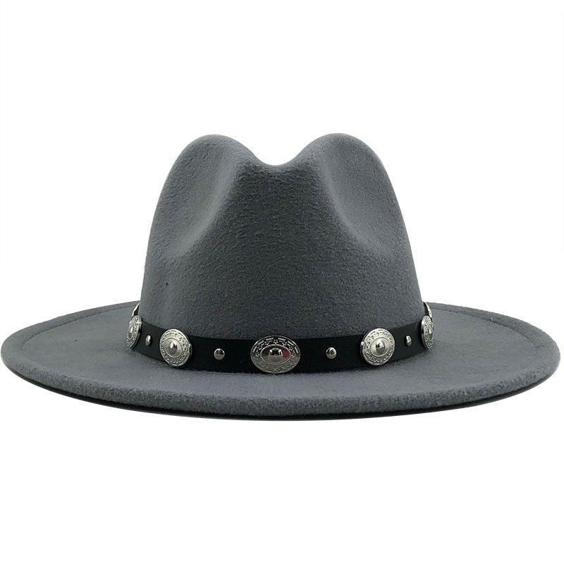 FERDINAND Men's Felt Fedora Hat in Light Grey