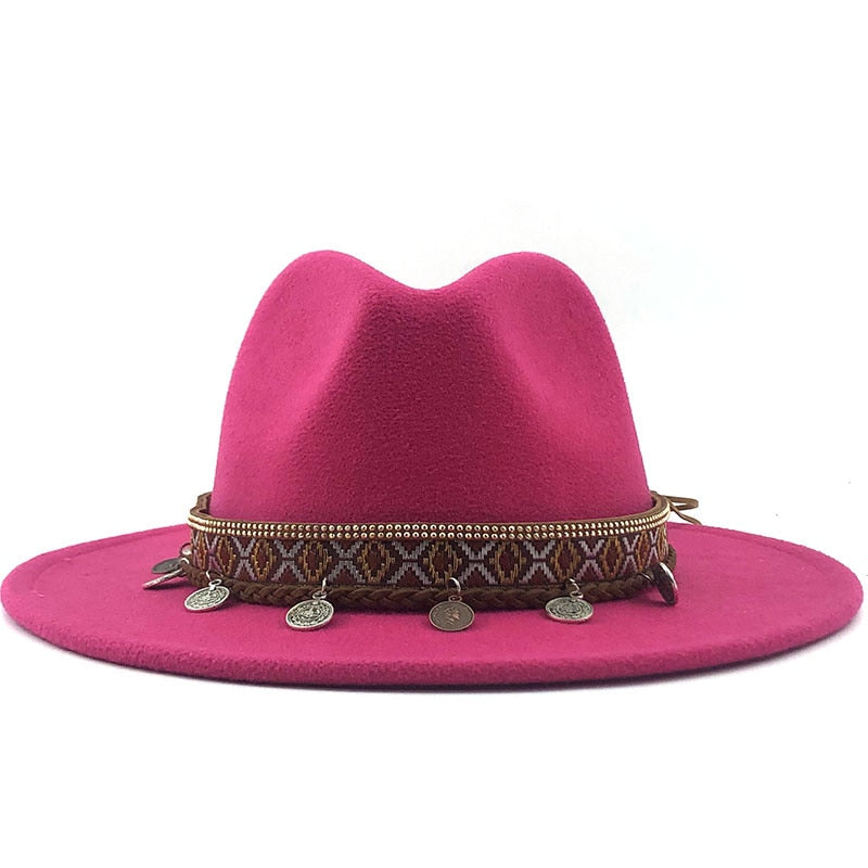 MAEVELY Fedora Hat in Rose