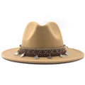 MAEVELY Fedora Hat in Light Khaki