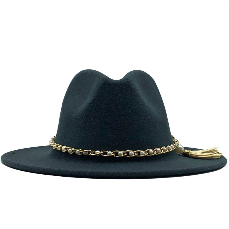 KELSEY Fedora Hat in Deep Grey