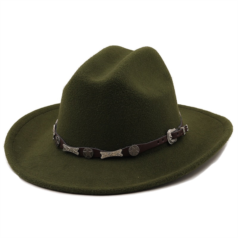 FRANCIS Men's Felt Fedora Hat in Army Green