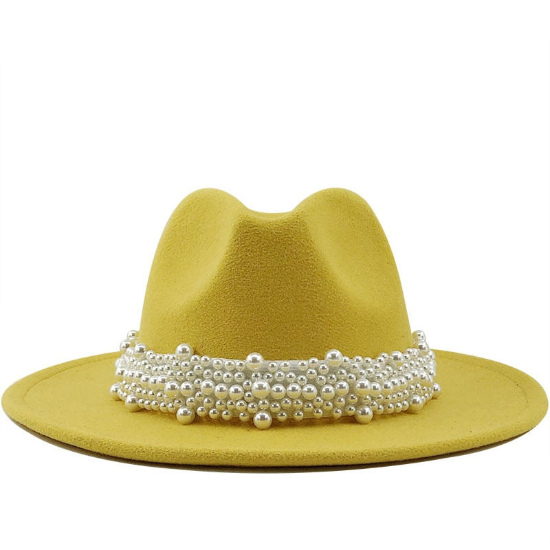 YAEL Pearl Hat in Yellow