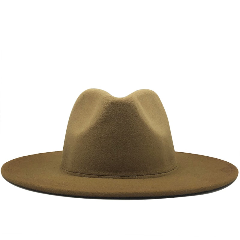 LIALOS Fedora Hat in Light Khaki