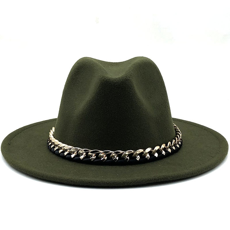 ARIELLA Fedora Hat in Army Green
