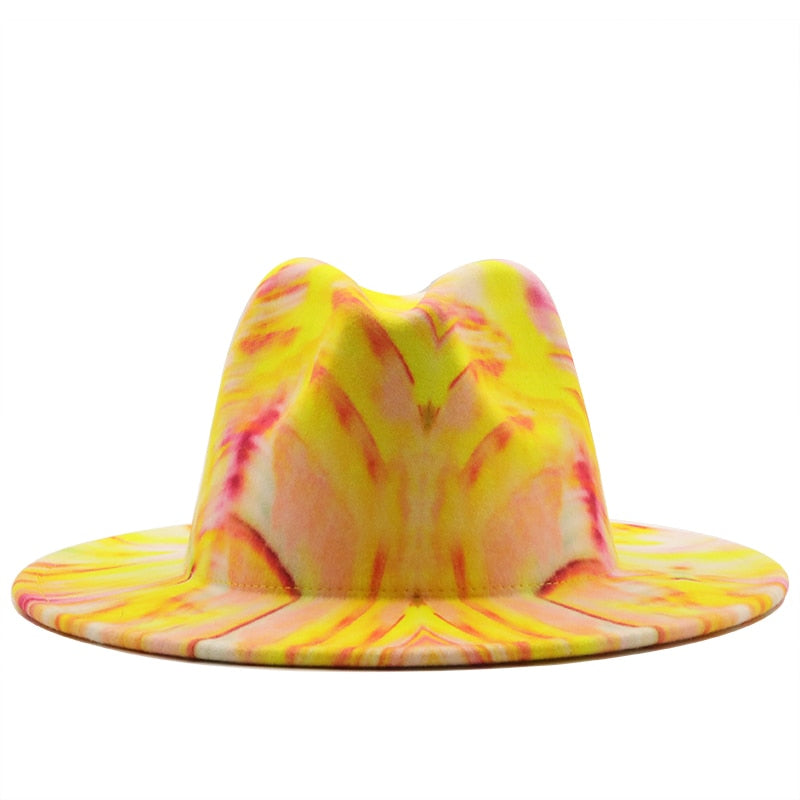 HALINA Fedora Hat in Yellow