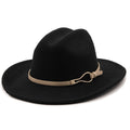 EDMUND Men's Felt Fedora Hat in Black