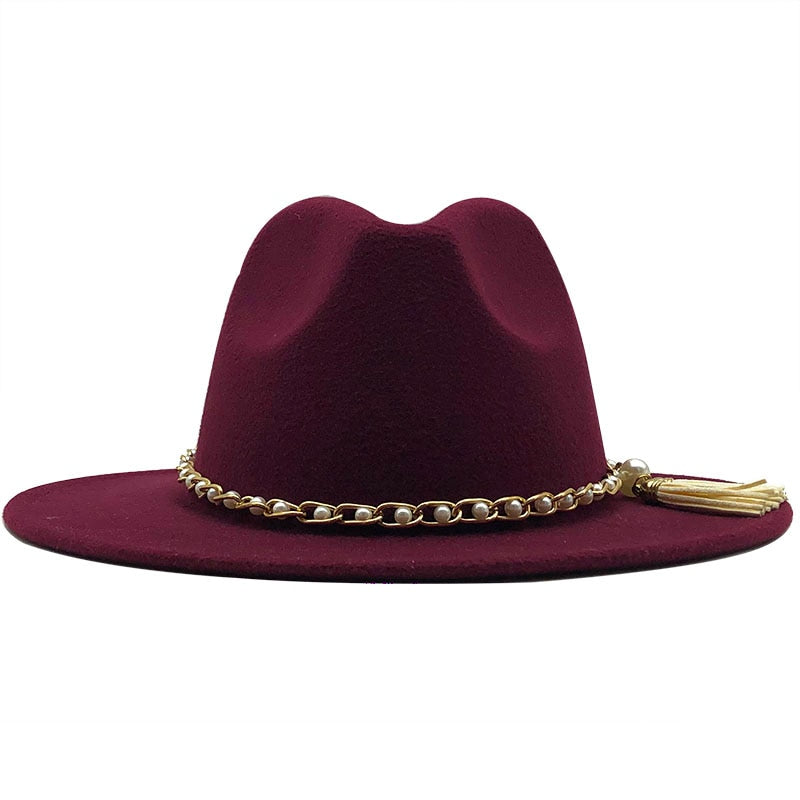 KELSEY Fedora Hat in Wine