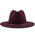 LUDWIG Men's Felt Fedora Hat in Wine Red