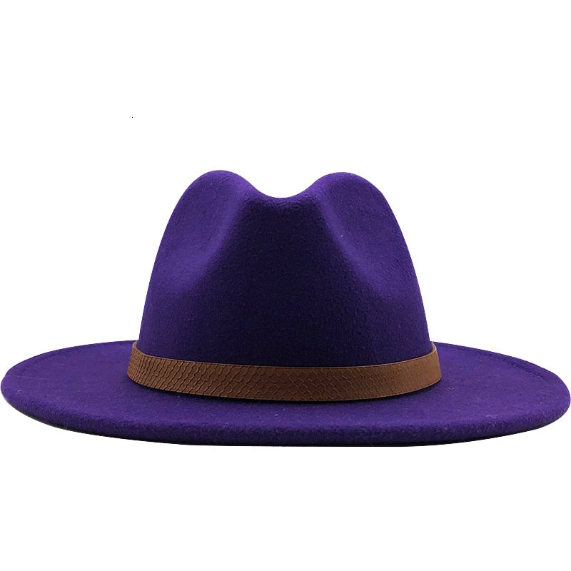 EDWARD Men's Felt Fedora Hat in Purple