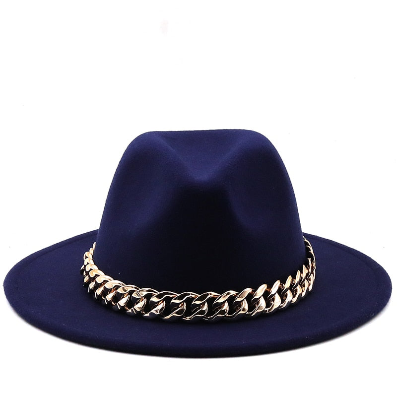 ESTELLA Fedora Hat in Navy