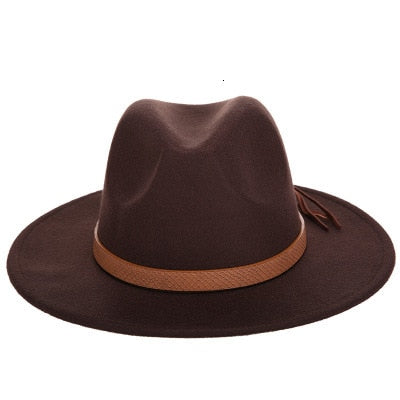 EDWARD Men's Felt Fedora Hat in Brown