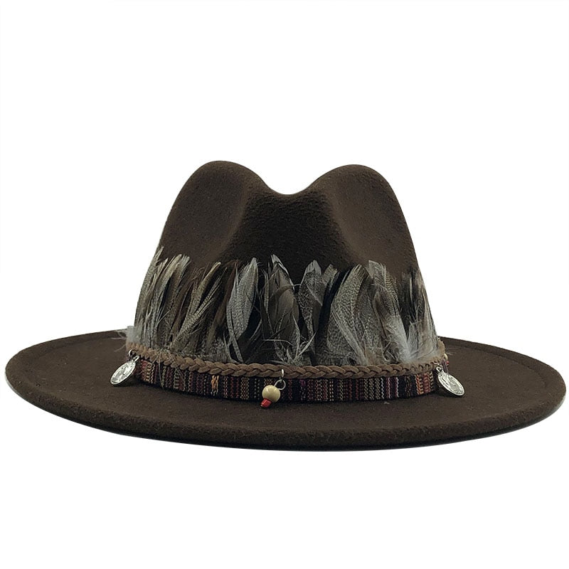 RUBY Fedora Hat in Brown