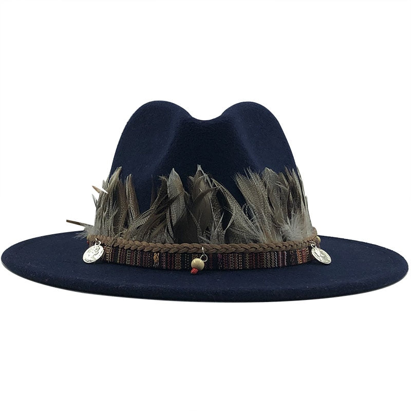 RUBY Fedora Hat in Navy