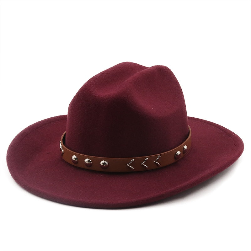 MAGNUS Men's Felt Cowboy Hat in Wine