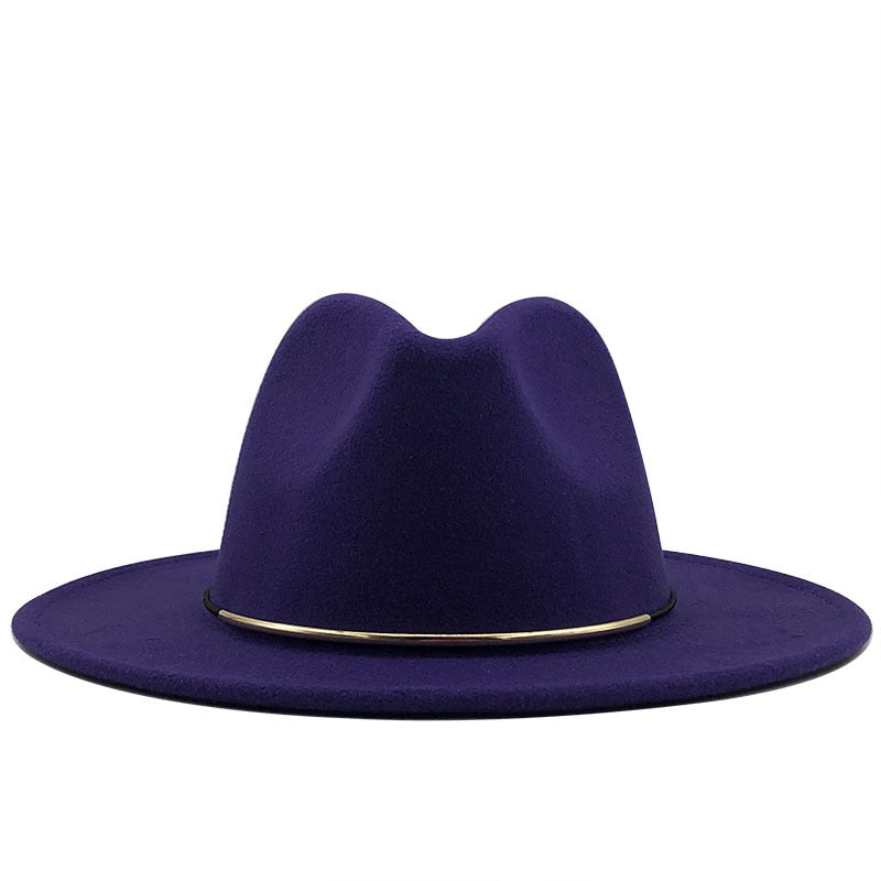LUDWIG Men's Felt Fedora Hat in Purple