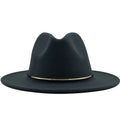 LUDWIG Men's Felt Fedora Hat in Deep Grey