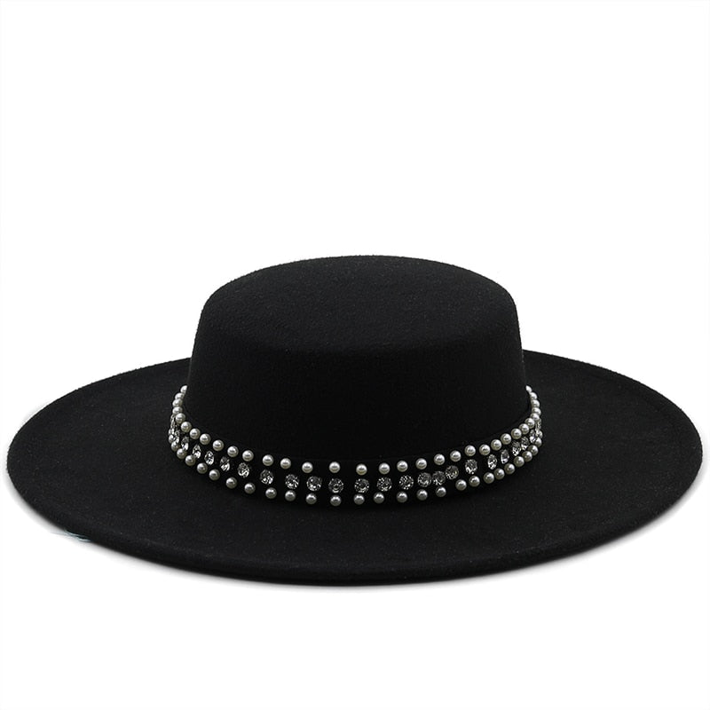 BRIELLA Fedora Hat in Black