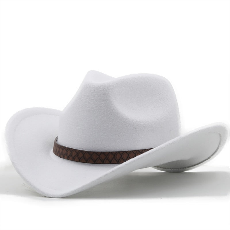 NIALL Men's Felt Cowboy Hat in White