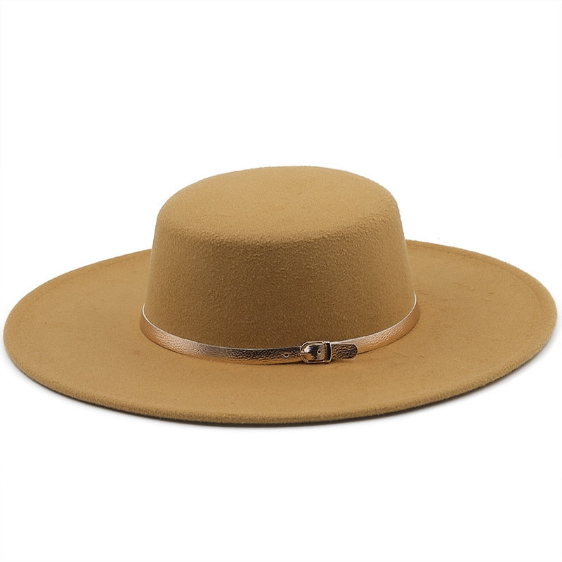 YUVELLA Fedora Hat in Tan