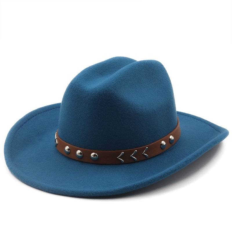 MAGNUS Men's Felt Cowboy Hat in Deep Lake Blue