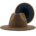 ADELINE Fedora Hat in Khaki/Black