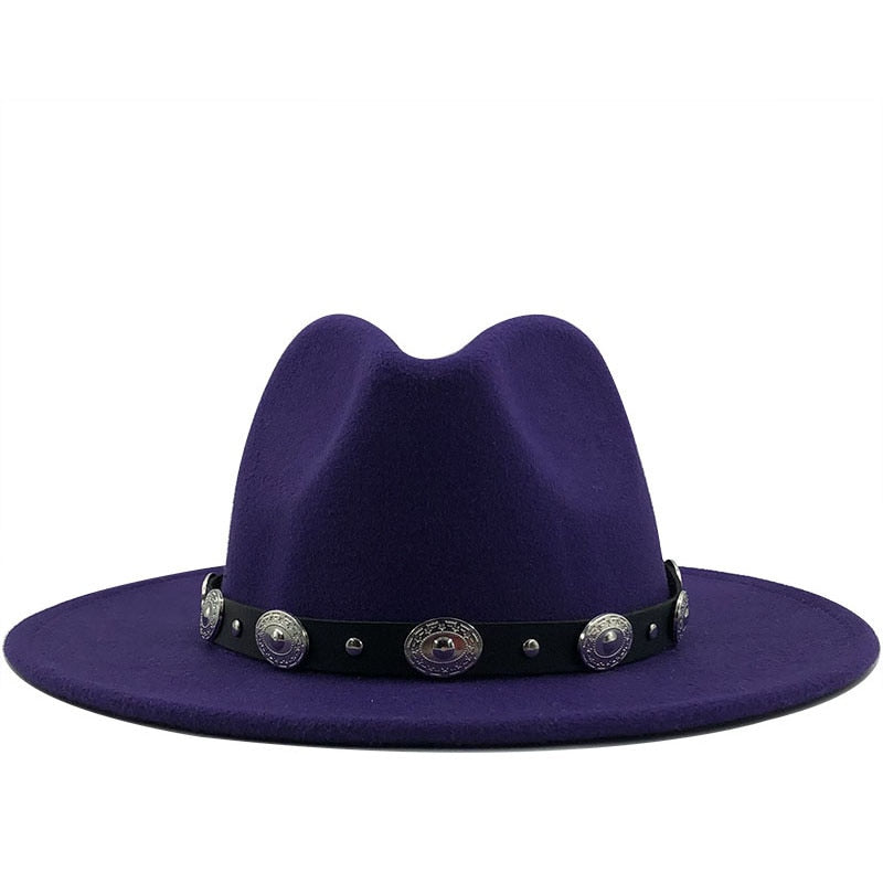 FERDINAND Men's Felt Fedora Hat in Purple