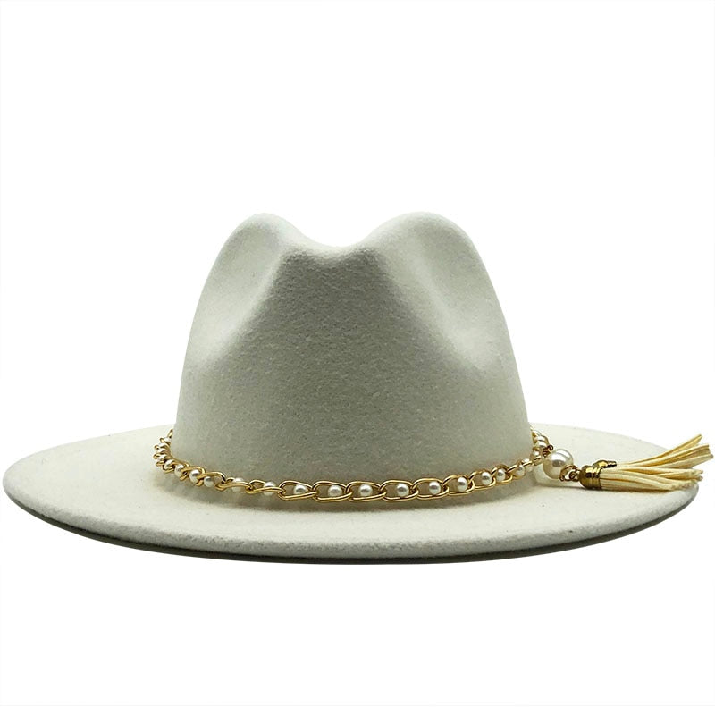 KELSEY Fedora Hat in White