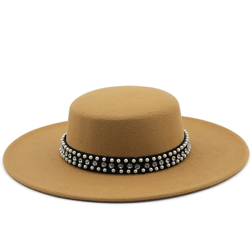 BRIELLA Fedora Hat in Tan