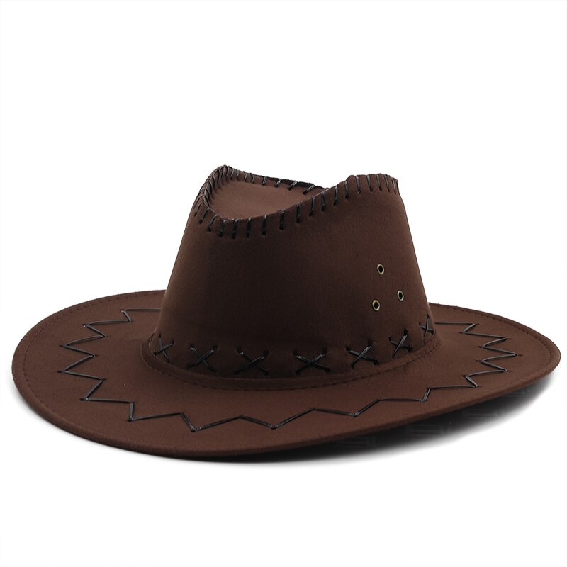 OLAF Men's Felt Cowboy Hat in Dark Brown