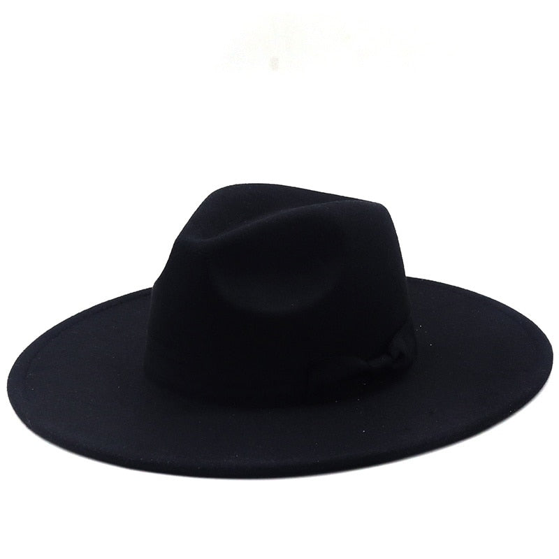 CHARLES Men's Felt Fedora Hat in Black