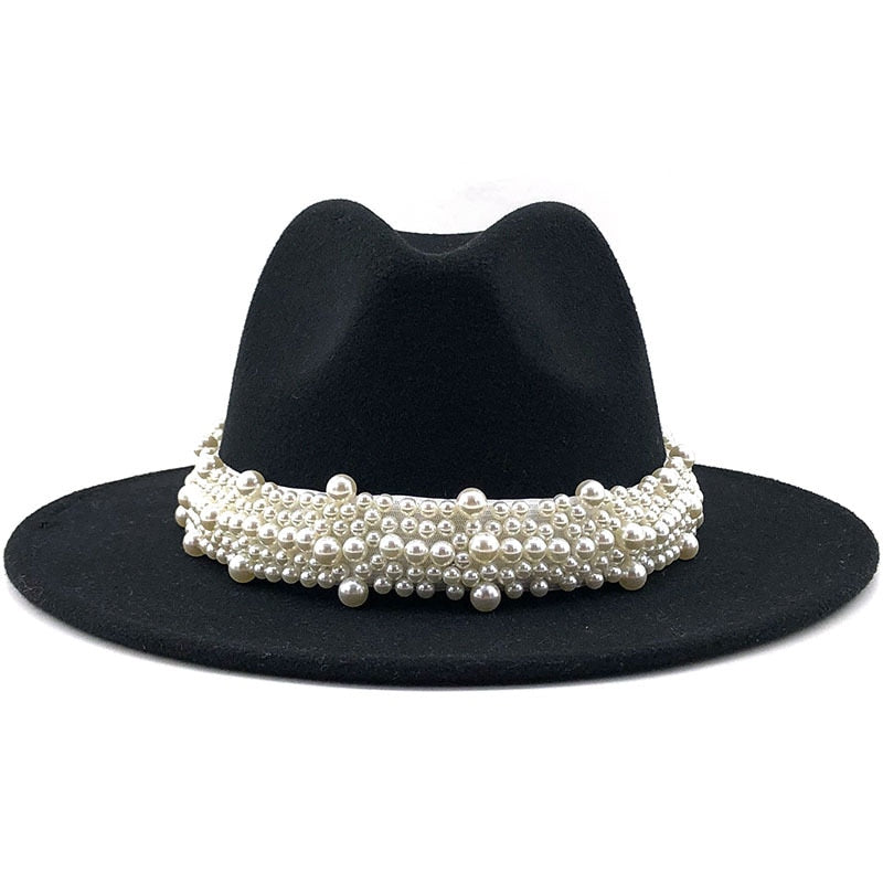 YAEL Pearl Hat in Black