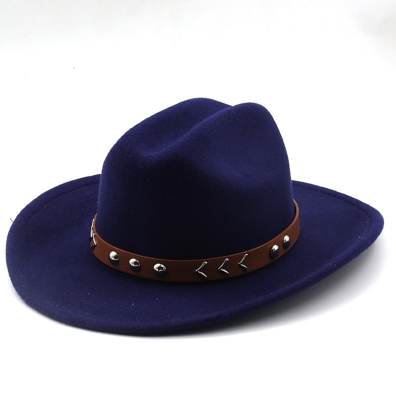 MAGNUS Men's Felt Cowboy Hat in Navy