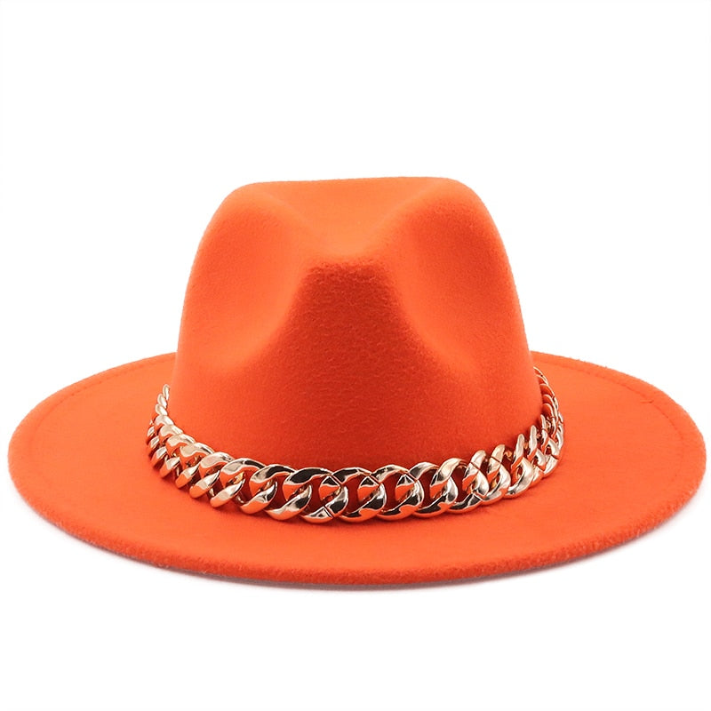 ESTELLA Fedora Hat in Orange