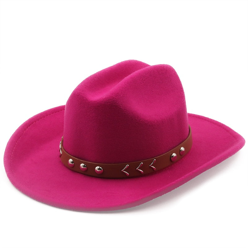 MAGNUS Men's Felt Cowboy Hat in Rose