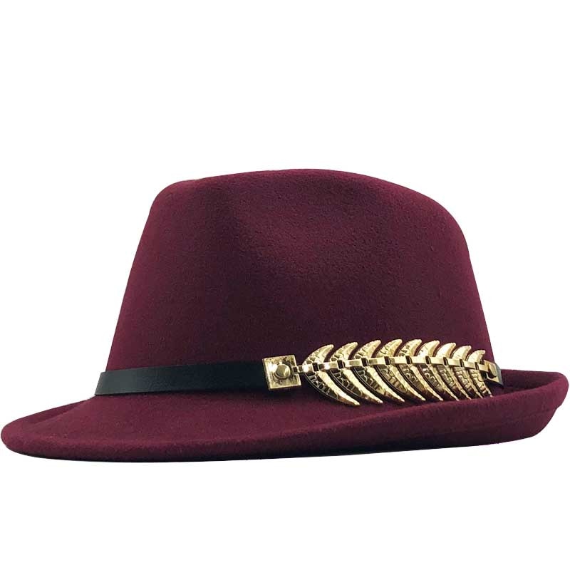 WILLIAM Men's Felt Trilby Hat in Wine