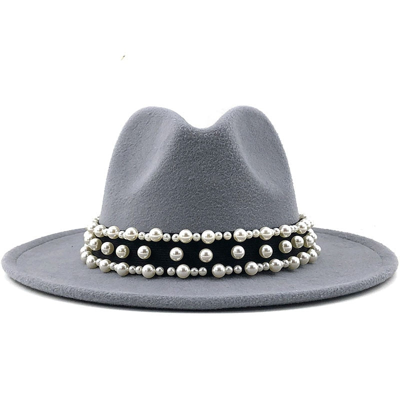 RAYNE Fedora Hat in Light Grey