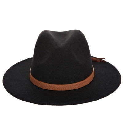 EDWARD Men's Felt Fedora Hat in Black
