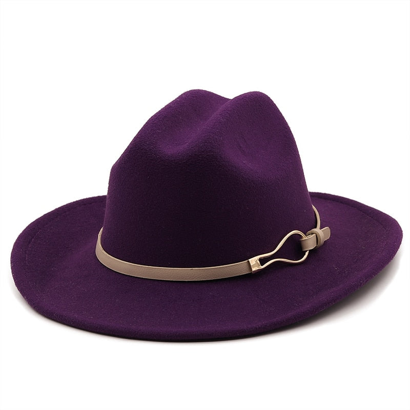 EDMUND Men's Felt Fedora Hat in Purple