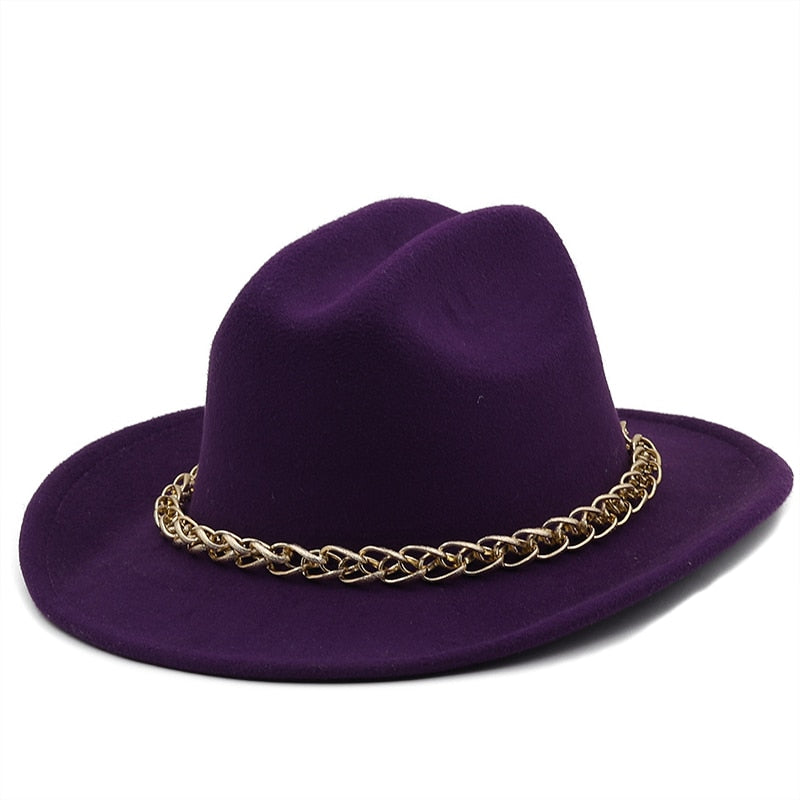 SARAHA Fedora Hat in Purple
