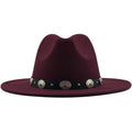 FERDINAND Men's Felt Fedora Hat in Wine
