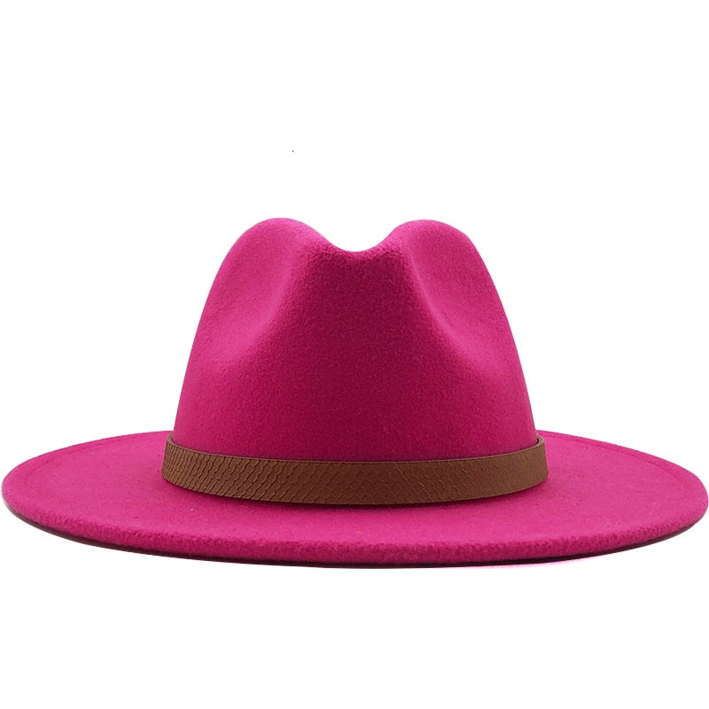 EDWARD Men's Felt Fedora Hat in Rose