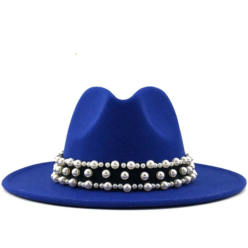 RAYNE Fedora Hat in Blue