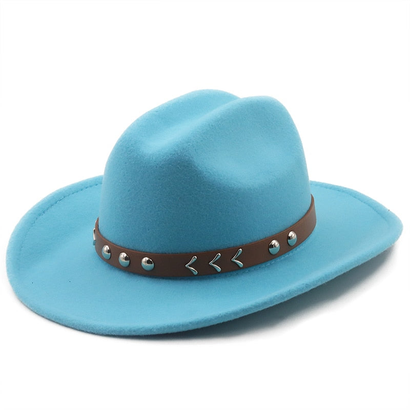 MAGNUS Men's Felt Cowboy Hat in Lake Blue
