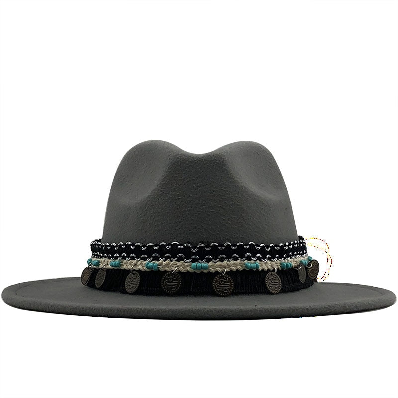 ALAIA Fedora Hat in Light Grey