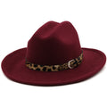 AYLA Fedora Hat in Wine Red