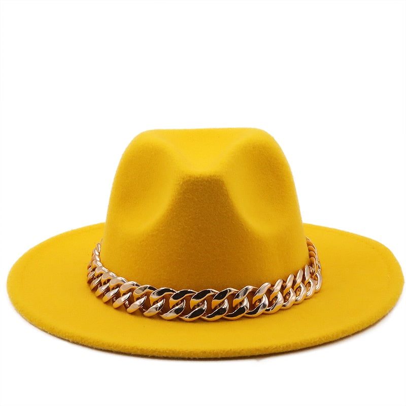 ESTELLA Fedora Hat in Yellow